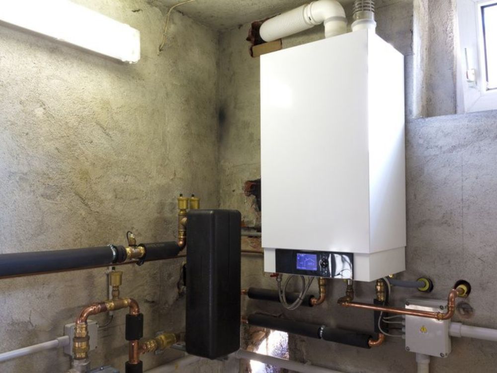 Installation de chauffage par nos maçons.